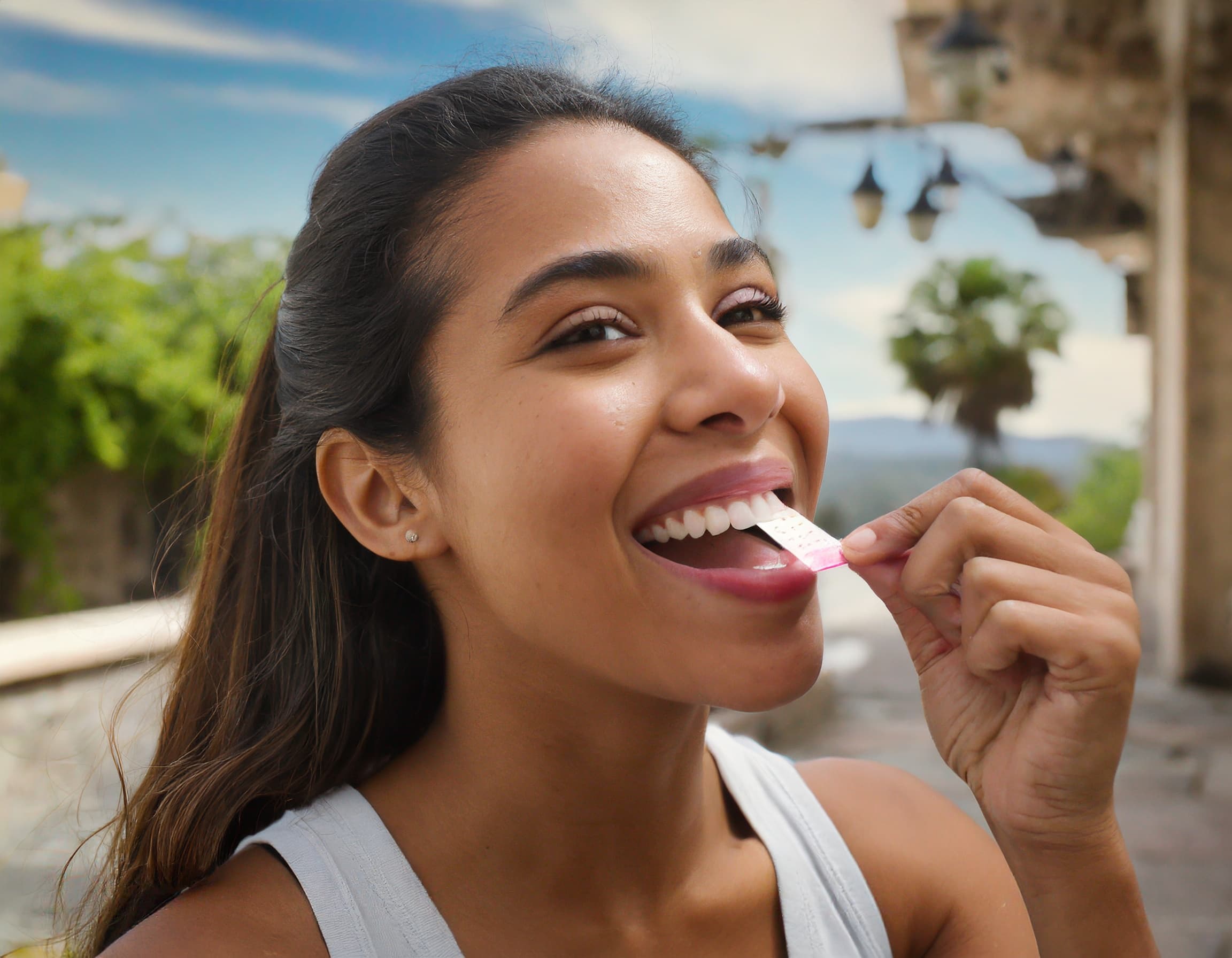 Woman using Nanostrip